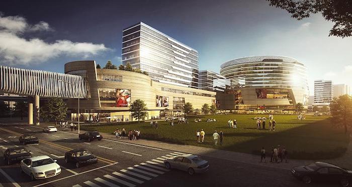 石景山华远中心--冬奥核心区，立体枢纽之上的绿色商务地标